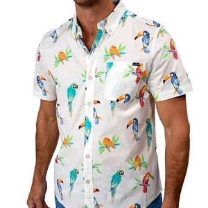 Chubbies Dude Where's the Macaw stretch shirt